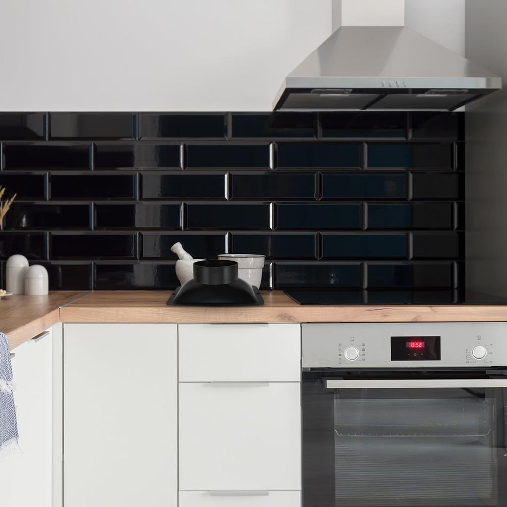 VILLCASE Duct Connector, 4.7 X 5.7 Inches, Square Ventilation Interface, Straight Dust Collection Hose Fitting, DIY Range Hood Replacement Part