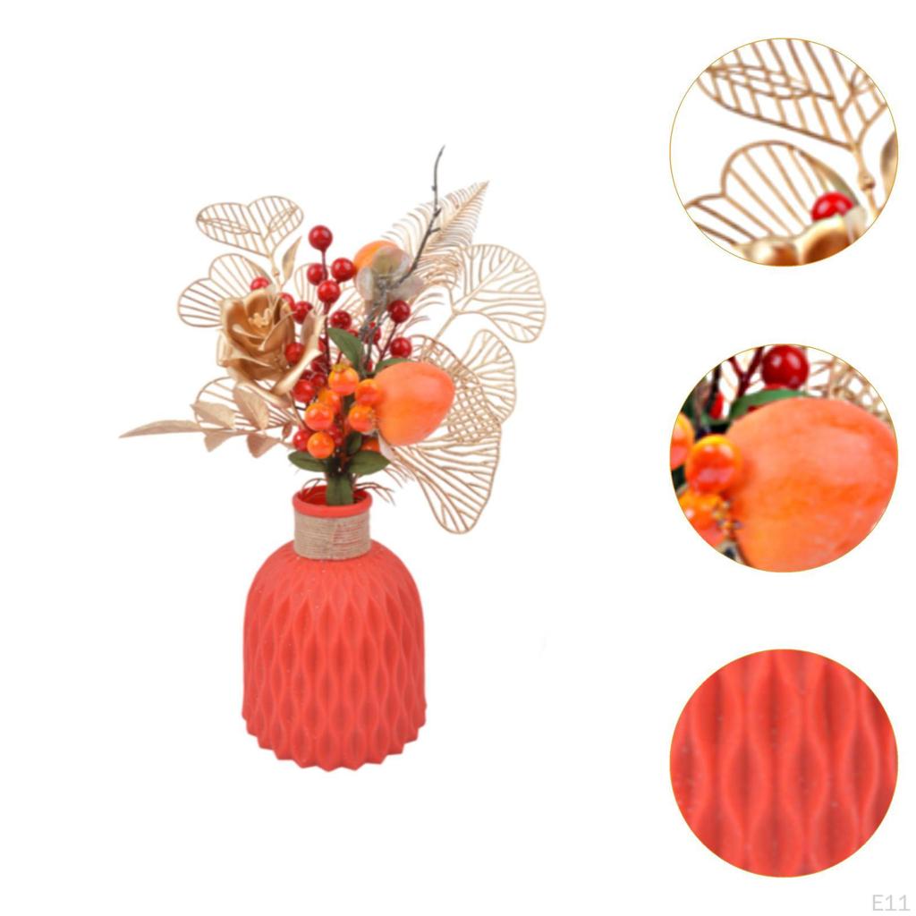 Chinesische Jahresdekoration Künstlicher Strauß Segensgeschenk Frühlingsfestdeko für Wohnzimmer