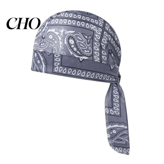 Hiking Headband Paisley Cooling Headscarf Cap Set, Sweat Wicking Adjustable Elastic Strap Bandana Straps Fit Breathable Hand Washable Headwrap Hat