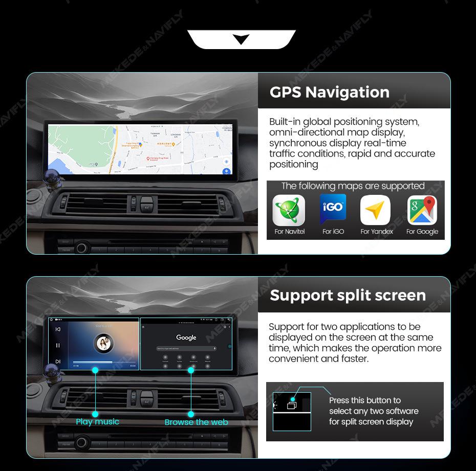 Compatible with BMW 5 Series (E60, E61, E63, E64) 15" Android Display