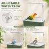 Automatic Bird Bath for Budgies with Pump, USB Rechargeable Parrot Shower Fountain, Adjustable Water Flow Circulation Bathtub, Q