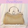 Borsa da sera stile vintage con strass e chiusura a lucchetto per eventi formali e uso quotidiano