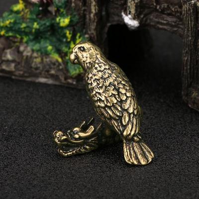 Retro Mosazný Papoušek Malá Soška Ornament Roztomilé Zvíře Pták Figurky Miniatury Dekorace Řemesla Domácí Dekorace Doplňky Dárky