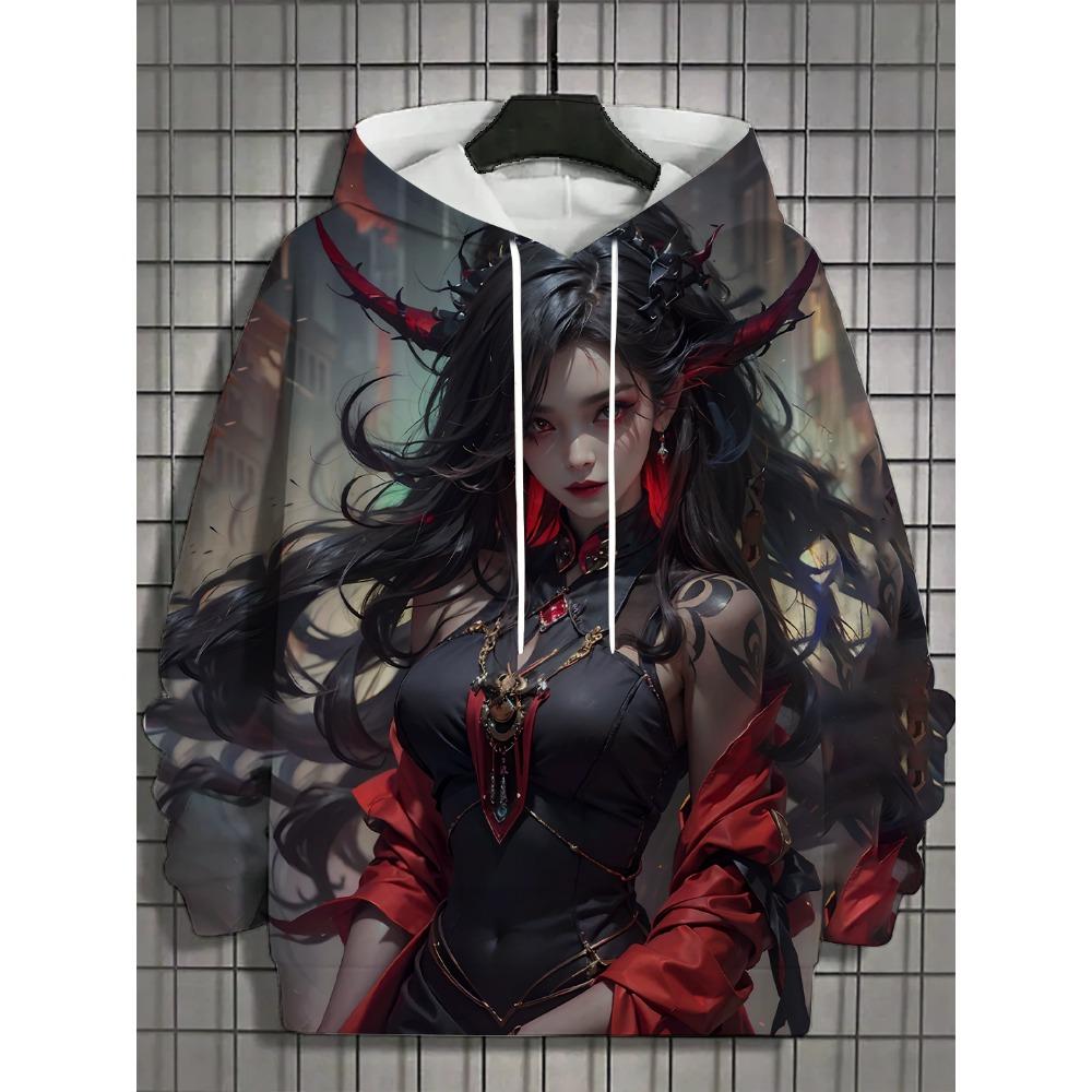 Fashion Anime Printed Men's Hoodies Autumn Hoodies Casual Sweatshirts Women's Hoodies Tops Outdoor Street Sweatshirts