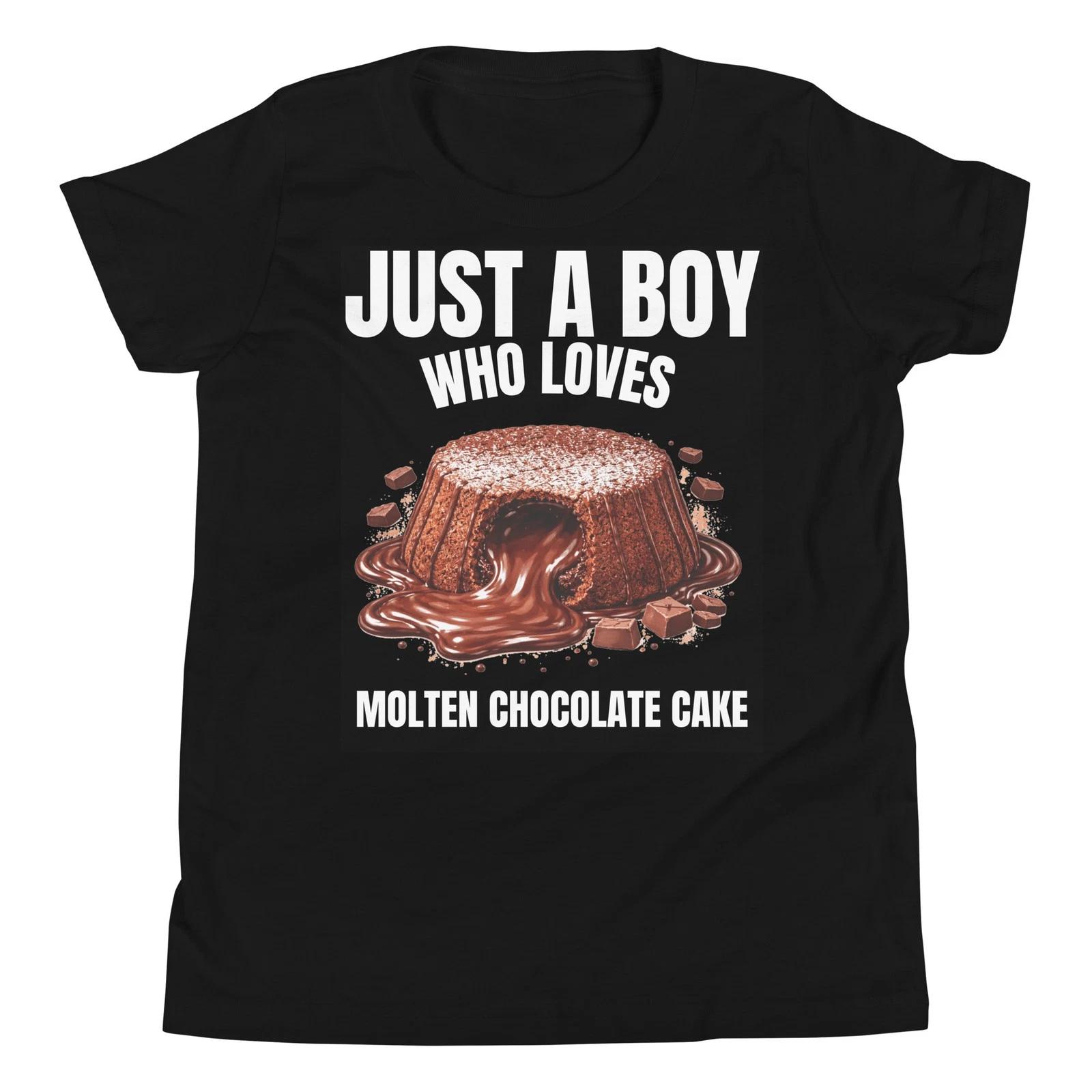 

Just A Boy Who Loves Molten Chocolate Cake Dessert Lover Youth T-Shirt 120