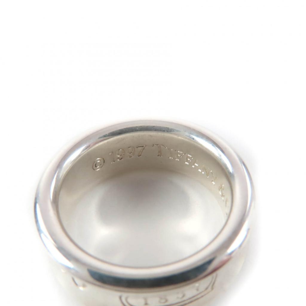 Excellent TIFFANY&Co. Ring 1997 Logo Design Narrow Silver 925 Women Used