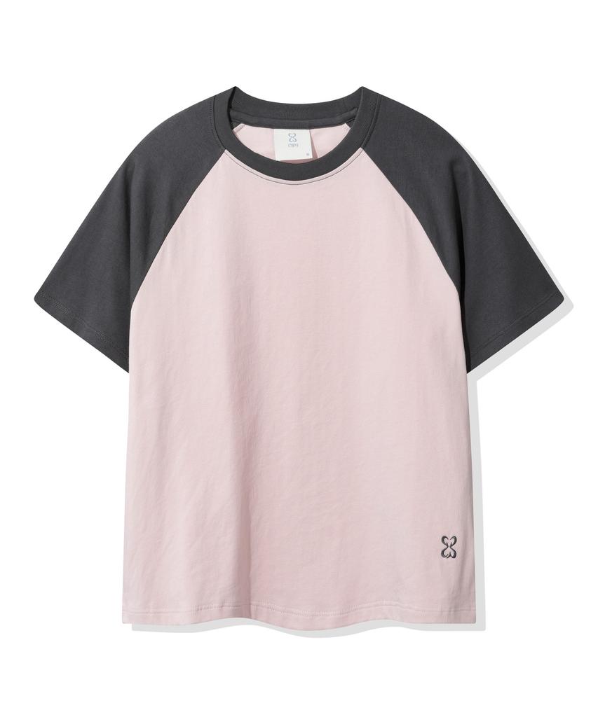 CGP (Women) Raglan Color Block Short Sleeve T-Shirt_Pink