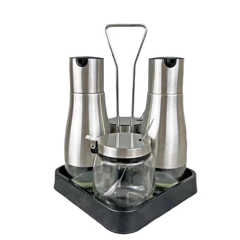 Fennec Fox Glass Kitchen Condiment Dispenser Set