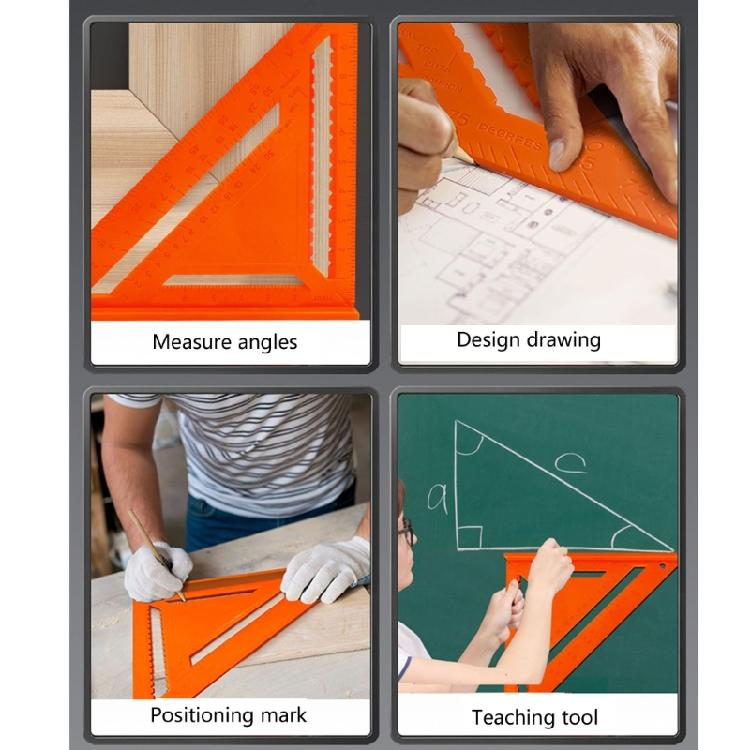 High Accuracy Angle Drawing Measuring Triangle Ruler Rafter Square Layout Tool for Woodworkers and Handicraft Craftsmen