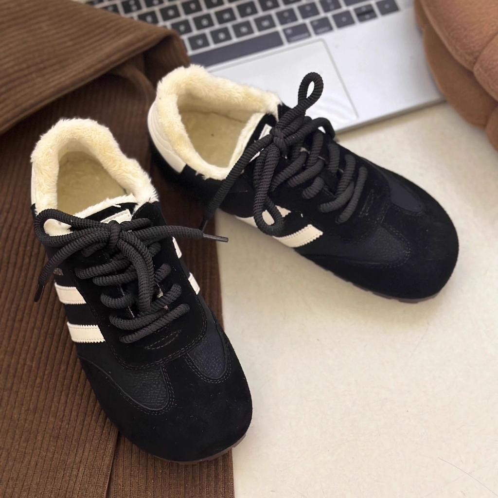 Dexun shoes women's shoes women's autumn and winter 25 new plush Birkenstocks round head ugly cute shoes casual sports fluffy shoes