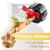 Propane Tank Refill Adapter with Gauge & Valves Brass Propane Bottle Refill Adapter with Pressure Gauge for 1LB Bottles