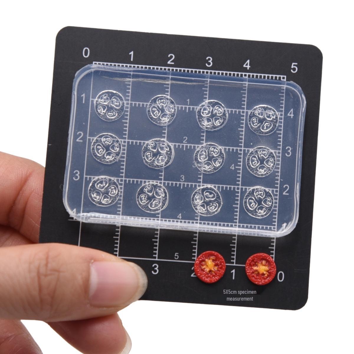 

Миниатюрные ломтики помидоров Силиконовая форма высокой прозрачности – 1:Шкала 12 для DIY-поделок из глины