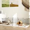 DIY Pet Playpen Metal Wire Fence 12 Panel Enclosure Indoor Outdoor Guinea Pig Bunny Small Animals Cage Black