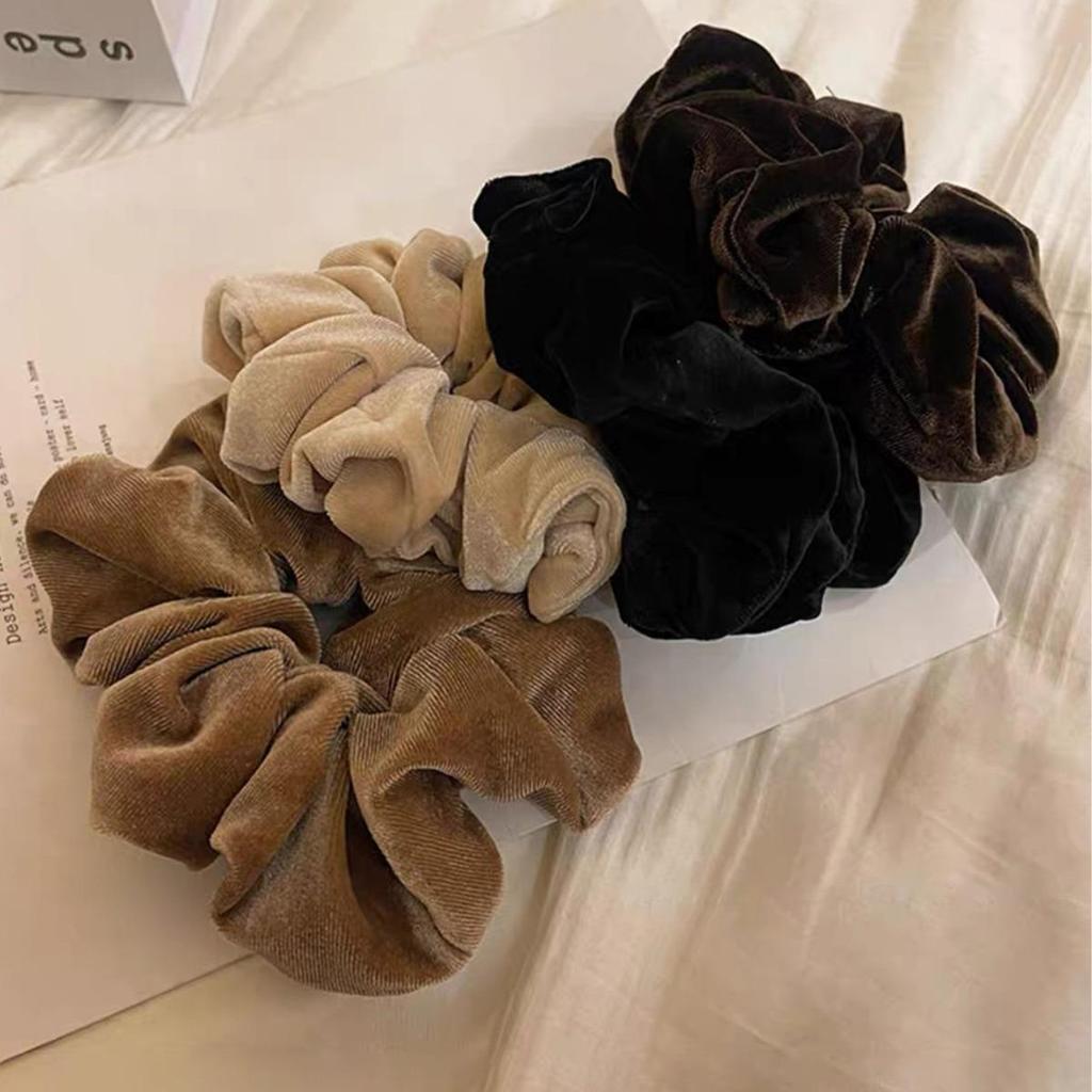 High-End Korean Velvet Scrunchies: Stylish Retro Elastic Hair Ties