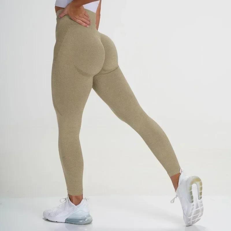 Bezszwowe dorywczo sportowe legginsy fitness spodnie do jogi damskie Push Up legginsy z wysokim stanem spodnie siłownia Slim legginsy do ćwiczeń i biegania 30310