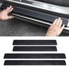 4pcs Carbon Fiber Car Door Plate Sill Scuff Cover Anti Scratch Sticker Protector