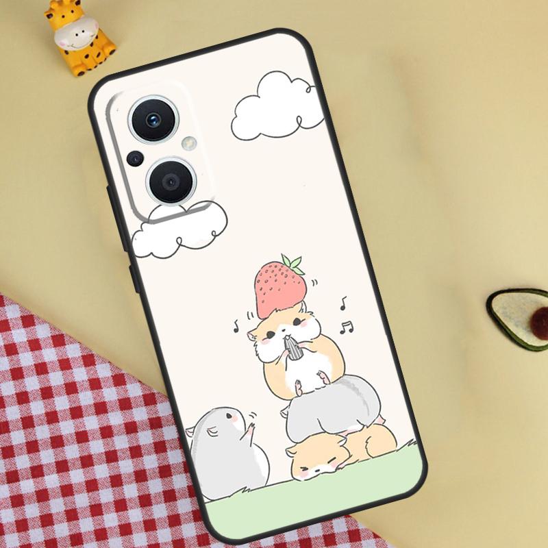 Rabbit mouse Hamster Phone Case For OPPO Reno 13 13F 12 12F 11 8T 7 8 10 Pro OPPO Find X8 Pro X6 X3 X5 Lite Cover