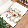 Floral Paws Collection Custom Name Carpet Rug For Living Room Bedroom Home Sofa Decoration Kids Play Nonslip Floor Mat