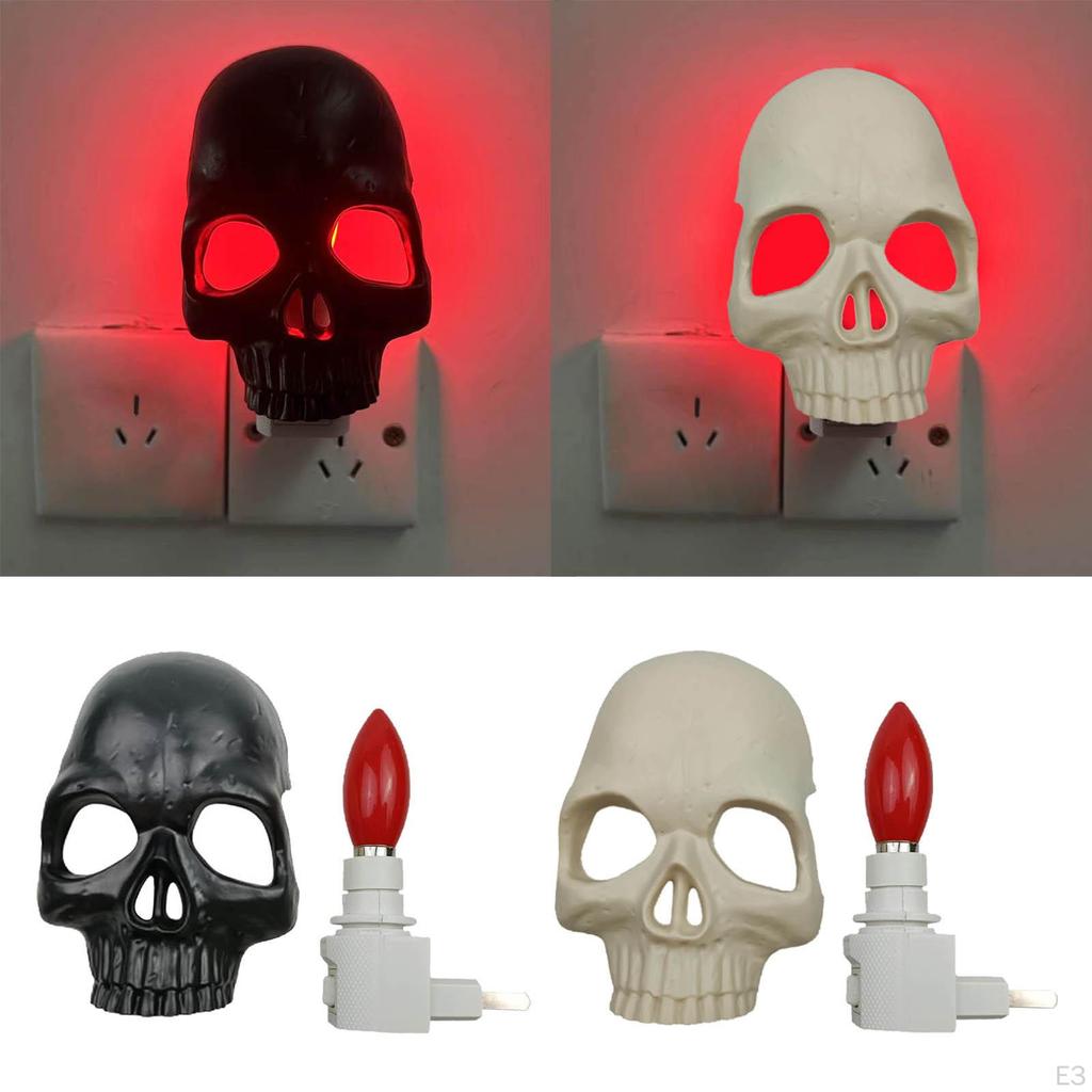 Human Skull Wall Light Party Atmosphere Plug in Halloween for Kitchen