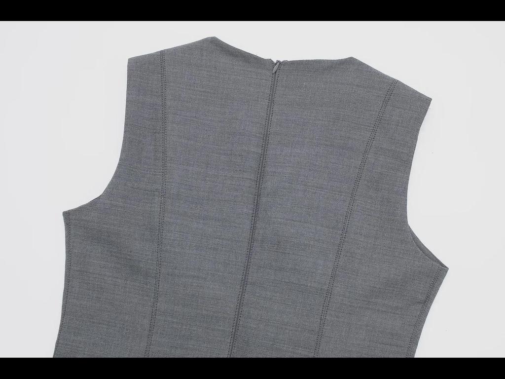 2024 European & American Women's Sleeveless Slim Street Fashion Dress