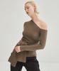 ONNE Tied Waist One Shoulder Top - Khaki Brown