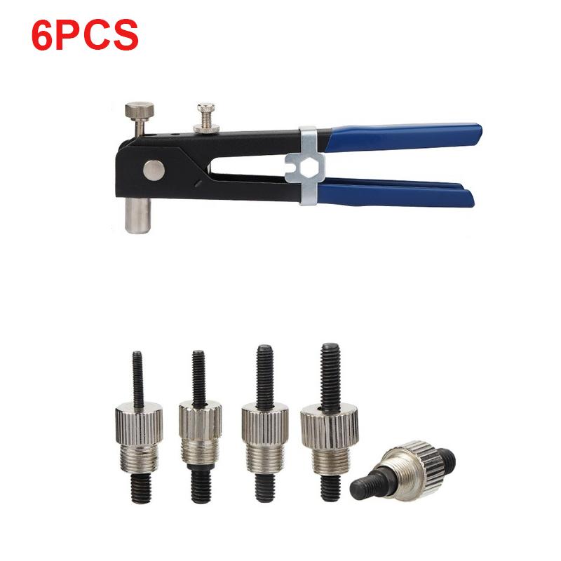 150PCS Aluminium Flat Head Threaded Rivet Nut Assortment M3/M4/M5/M6/M8 and 1PCS Rivet Nut Gun with 5PCS Nut Rivet Mandrels