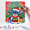 Disney Stitch Christmas theme oil painting art kit handmade painting diy home decoration