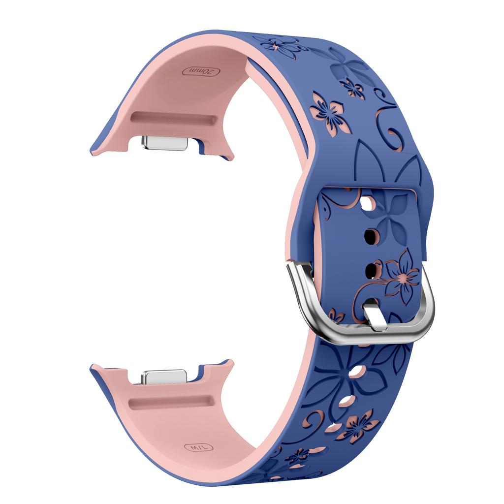 Silicone Carved Print Watch Strap for Samsung Galaxy Watch 8 Classic 46mm/Watch 8 40 44mm Bracelet for Samsung Watch 8 Wristband