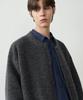 Draw Fit Wool Blend Hairy Knit Cardigan [D.Grey]