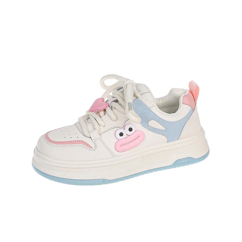 Women's Sneakers Pink Platform Sports Shoes Female Harajuku Kawaii Vulcanized Shoes Casual Cute Board Shoes Ladies Trainers