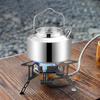 Offenes Feuer Kessel 1,4L Herdplatten Teewasser Kessel Edelstahl Kessel Tragbar Große Kapazität Camping Kessel Zubehör