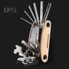 Bicycle Repair Tool Portable Folding 16-in-1 Bike Multitool Heavy Duty Metal Road Mountain Bike Bone Wrench Maintenance Tool Bike Accessories