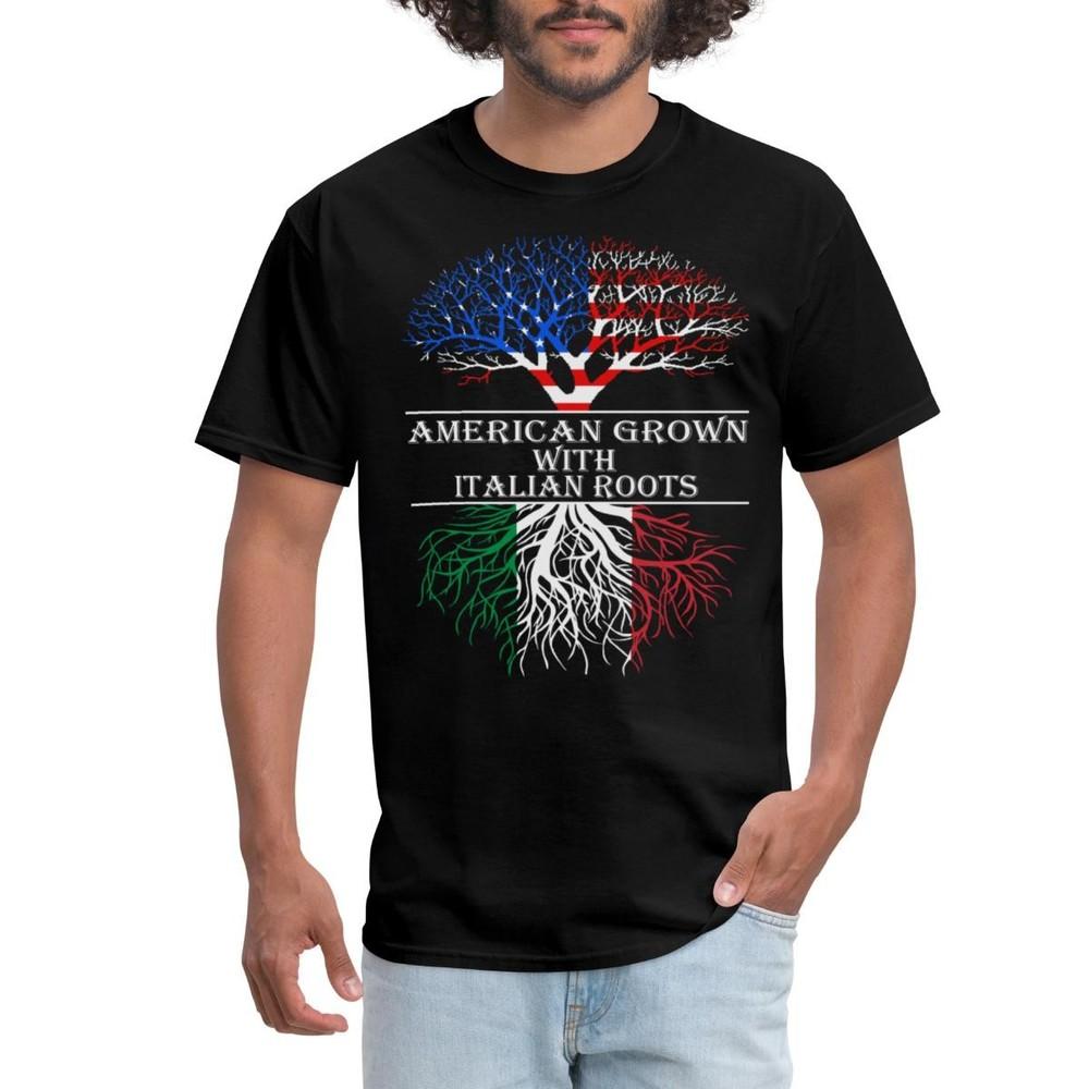 

American Grown With Italian Roots Men s T-Shirt 3XL