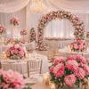 Long Branch 3D Printed Dahlia Realistic Real Touch Fake Chrysanthemum Large Flower Faux Wedding Floral Event Decoration
