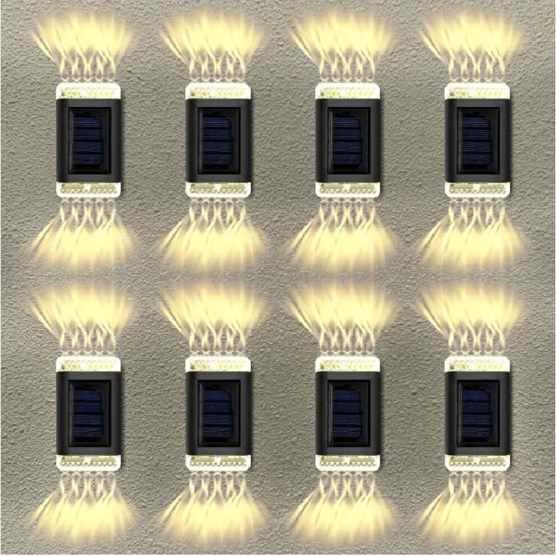 Innovative Solar Powered Dual Head Led Wall Light For Outdoor Garden And Patio Use