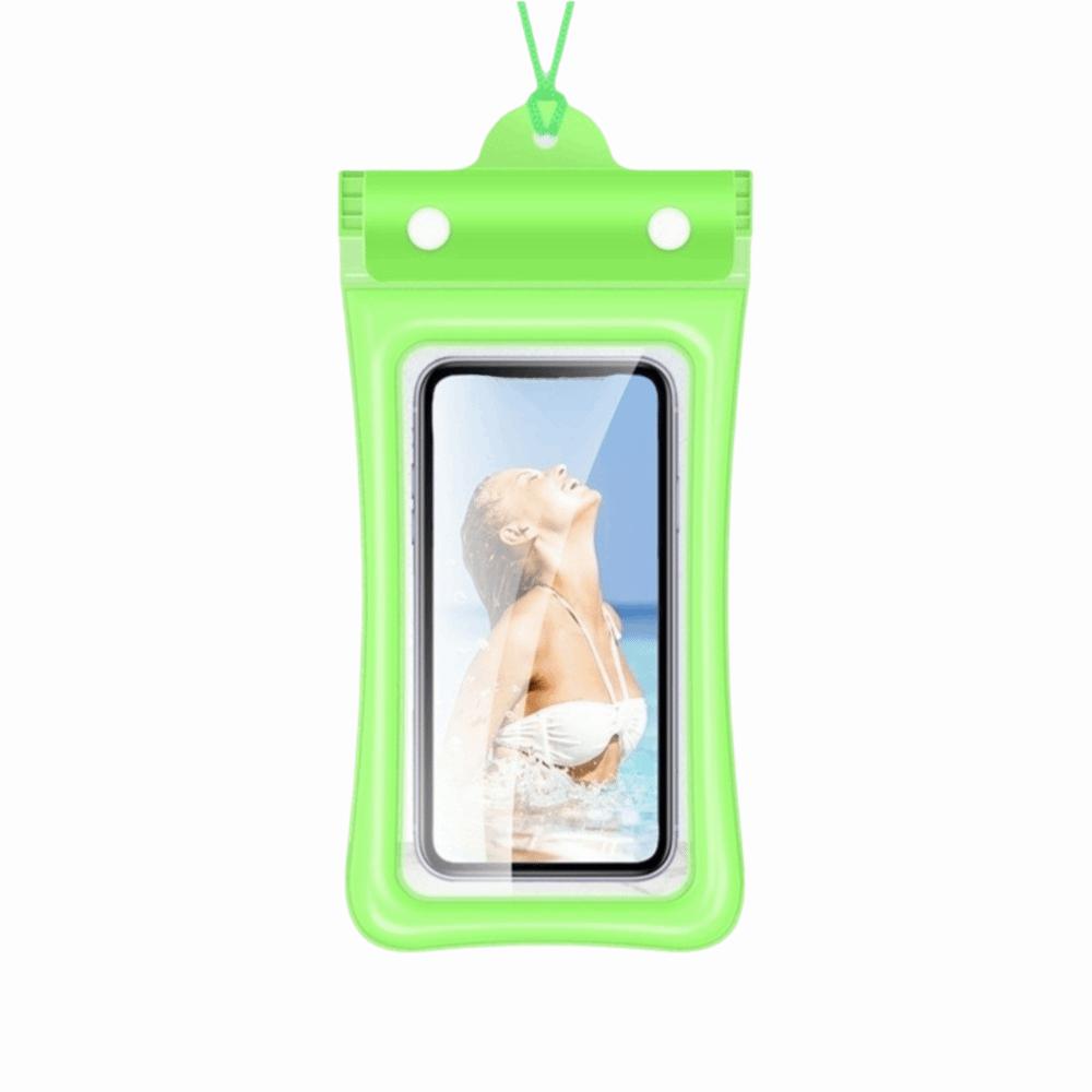 Floating Design Water-Sprinkling Festival Phone Pouch Transparent Touchable Swimming Bag Three Fold Full View Waterproof Bag