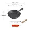 Wutuo Cast Iron Frying Pan with Wooden Handle