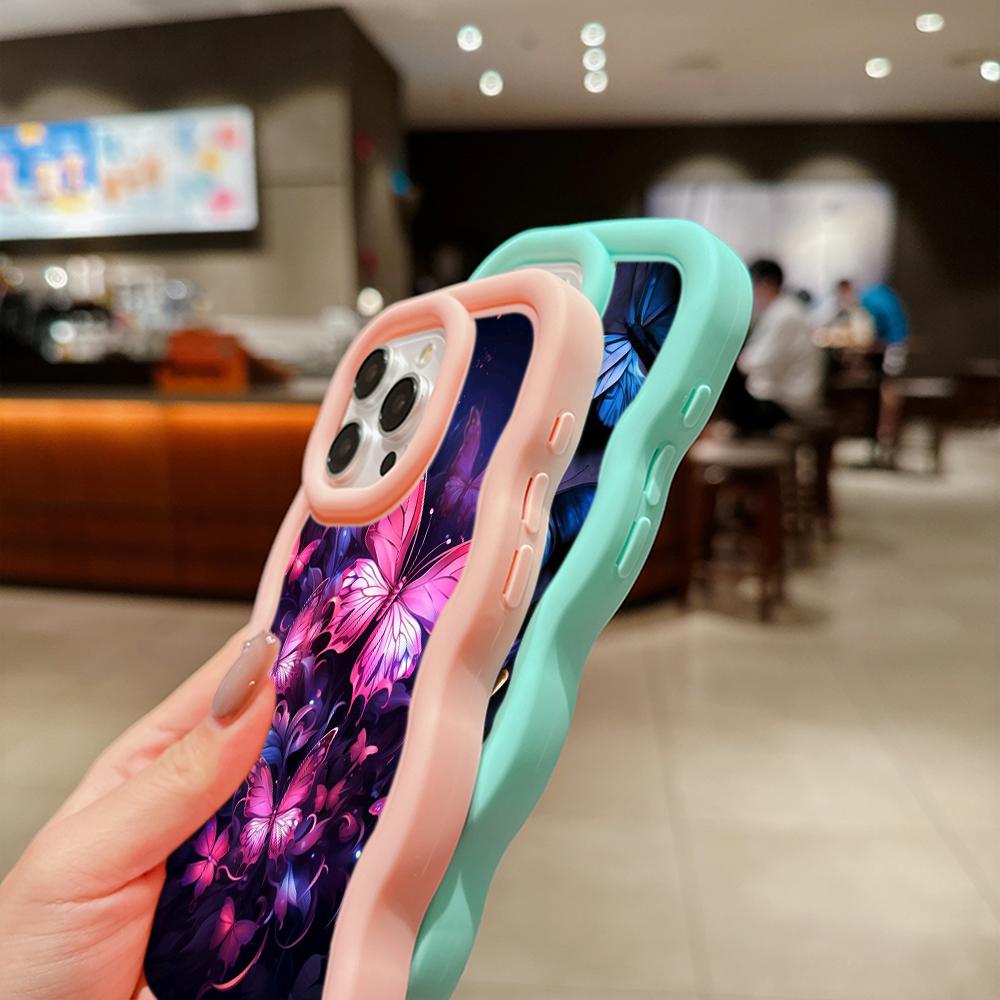 Macaron Soft TPU Phone Case for Xiaomi Poco X3 X5 X6 M6 Pro Redmi 12C 13C Redmi Note 10 11 12 13 Pro 10s 11s 12s Cover Ae65 Butterfly Flower Art Cute