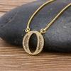 Nidin Light Luxury A-Z 26 Letters Necklace Zircon Pendant for Women Initials Name Necklace Fashion Party Wedding Jewelry Gift