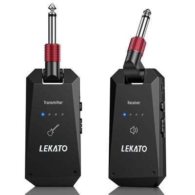 LEKATO Amplificador de Guitarra Inalámbrico Guitarra 48KHz Transferencia Inalámbrica Estable Pequeño y Ligero Recargable 4 Canales Giratorio Adecuado para