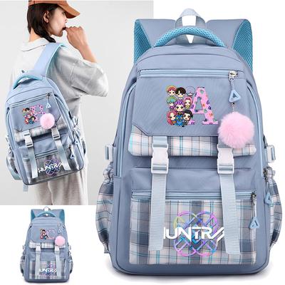 Cartoon 26 English Letter K-Pop Printed Large Capacity Backpack for Teenger Student Girl Boy Schoolbag Bookbag Kid Gift Women Waterproof Travel Bag