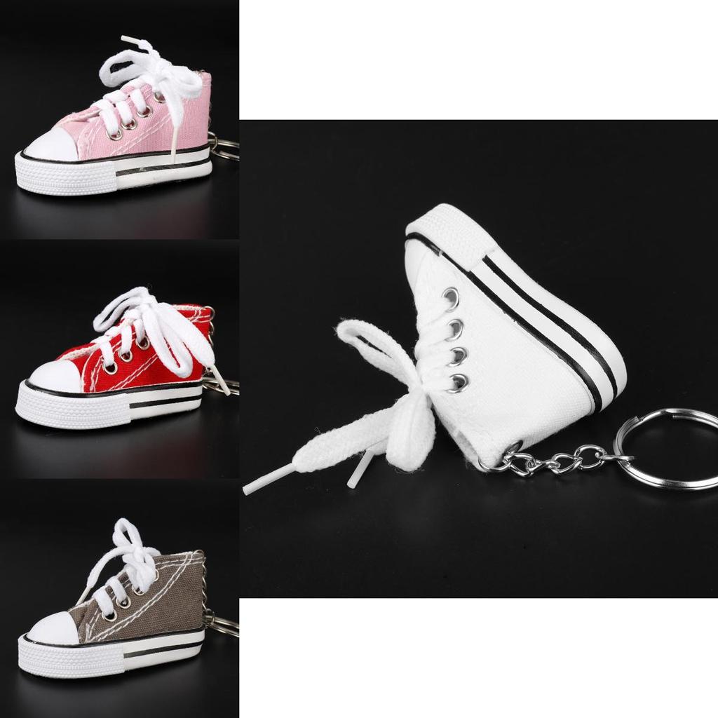 Creative Canvas Shoe Keyring Keychain With Metal Material For Men And Women