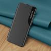 For iPhone 15 View Window PU Leather Phone Case Anti-scratch Flip Stand Phone Cover