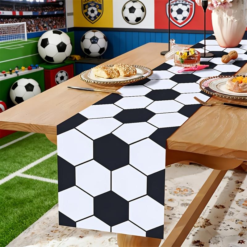 1Pcs Football Table Runner Soccer Birthday Decor Soccer Sports Theme Table Cover Football Birthday Baby Shower Supplies
