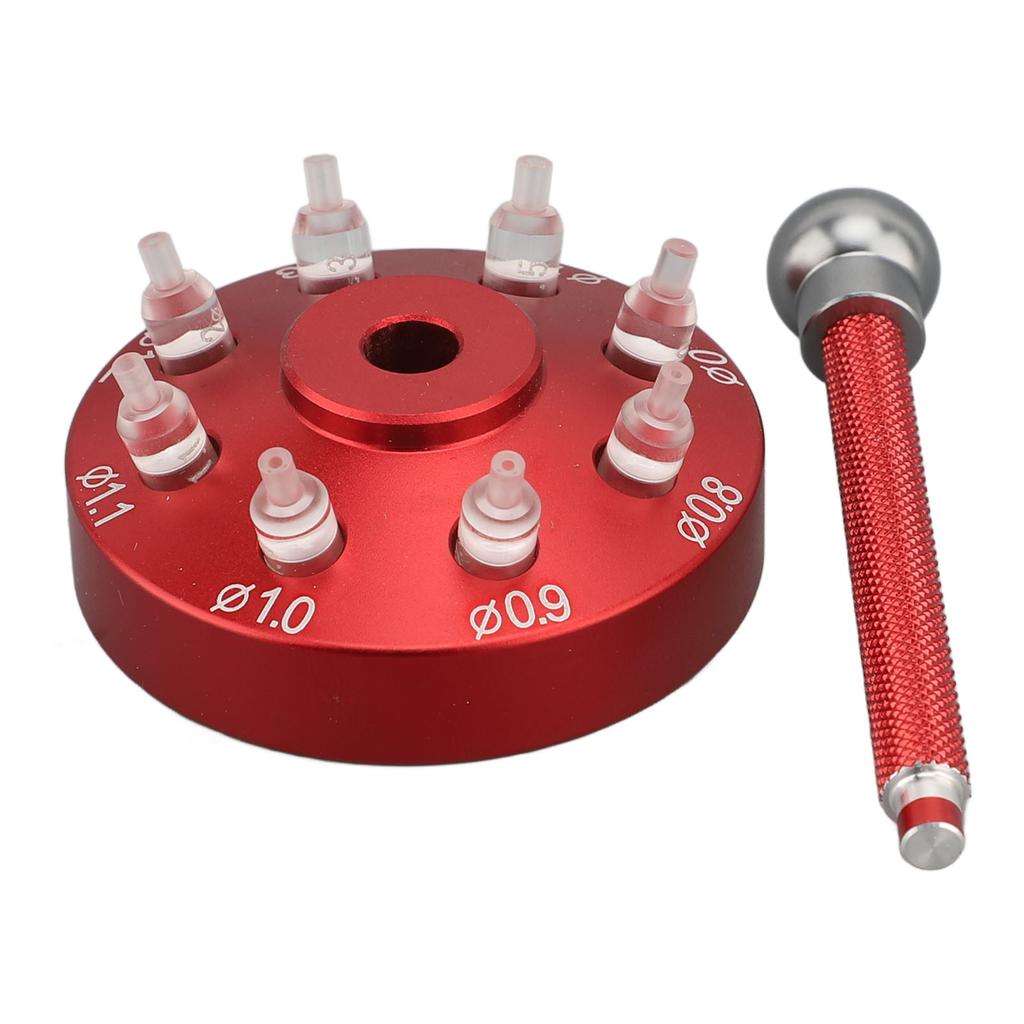 Uhrzeiger Einsetzwerkzeug Setzpresse Legierter Stahl Uhrzeiger Einsetzer mit 8 Stück Setzköpfen für Uhrmacher