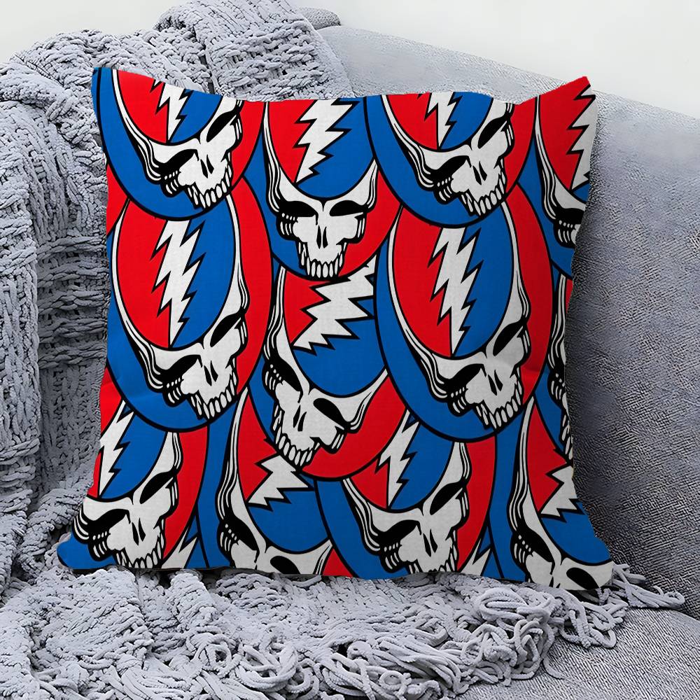 GGrateful DDead Pillowcase toon Gift Cushion Cover Bedroom Home Sofa Chair Seat Decor pillow case