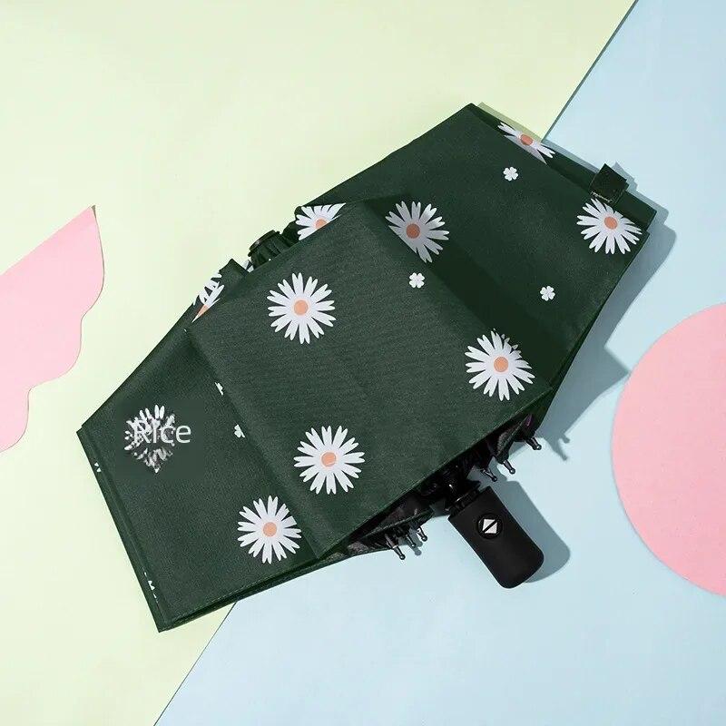 

Модный автоматический зонт оптом, складной зонт с защитой от ультрафиолета, черный клей, дождь, солнце, двойного назначения