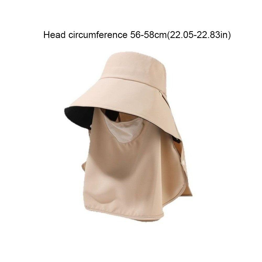 Wide Brim Sunscreen Fisherman Hat Lightweight Full Face Cover Sunshade Sun Hat Sun Protection Neck Guard Picking Tea Hat Camping