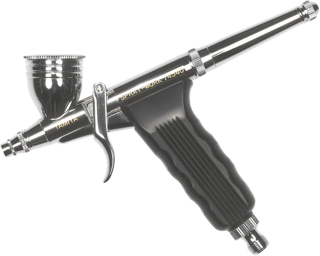 Tamiya Airbrush System Serie Nr. 40 Spraywork HG Trigger Airbrush med integrert kopp, Malerverktøy 74540