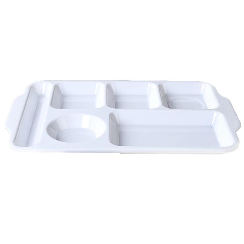 SPSR 14-inch Melamine Divided Buffet Tray - Pack of 5